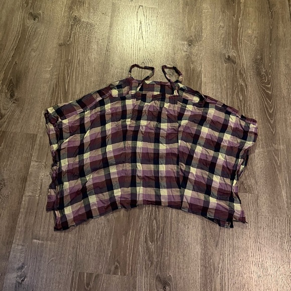 Anthropologie Holding Horses Madras Plaid Trapeze Top - Picture 4 of 7